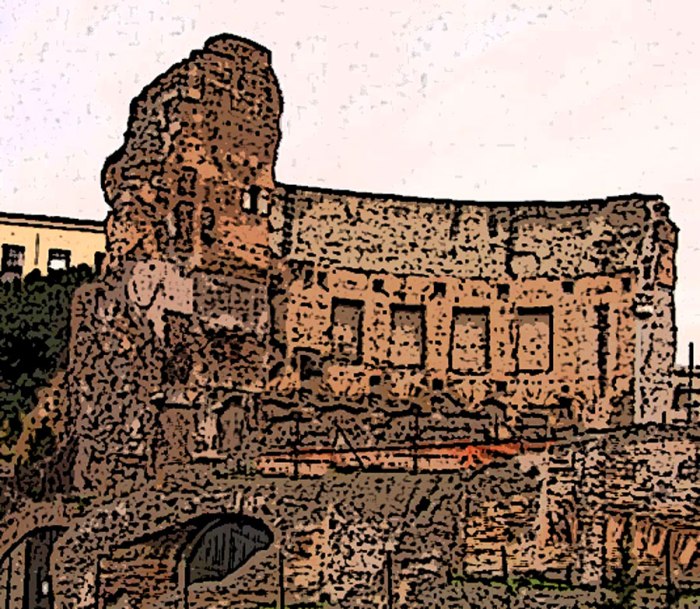 Nerón, Domus Aurea, Sala giratoria, Roma, emperador, Palacio dorado, termas de Trajano